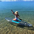 Crystal clear Bottom sup Stand up Transparent Paddle BoardTransparent Paddle Board Stand up Surf Board With Foot Leash