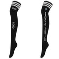 Women's Versatile Three-Stripe Over-the-Knee Dance Socks High Tube Knitted Compression Socks for Autumn Daily Use Custom Logo