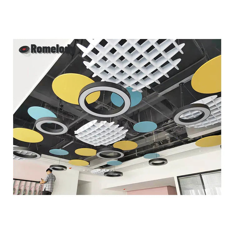 Multifunctional Sound-absorbing 100% Polyester Felt Acoustic Ceiling Panel Assembly