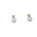E2254 8-9mm DIY Natural Freshwater Pearl Charm Earrings Mounting Accessory 925 Sterling Silver Gold Plated  Jewelry for Women