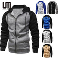 Liu Ming Fashionable 2025 New Fashion Men Casual Contrast Color Zipper Hooded Coats Clothing Sweatshirts