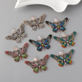 Fashion Insect Butterfly Sapphire Designer Earrings Blue Rhinestone Butterfly Earrings Women 2023 Jewelry