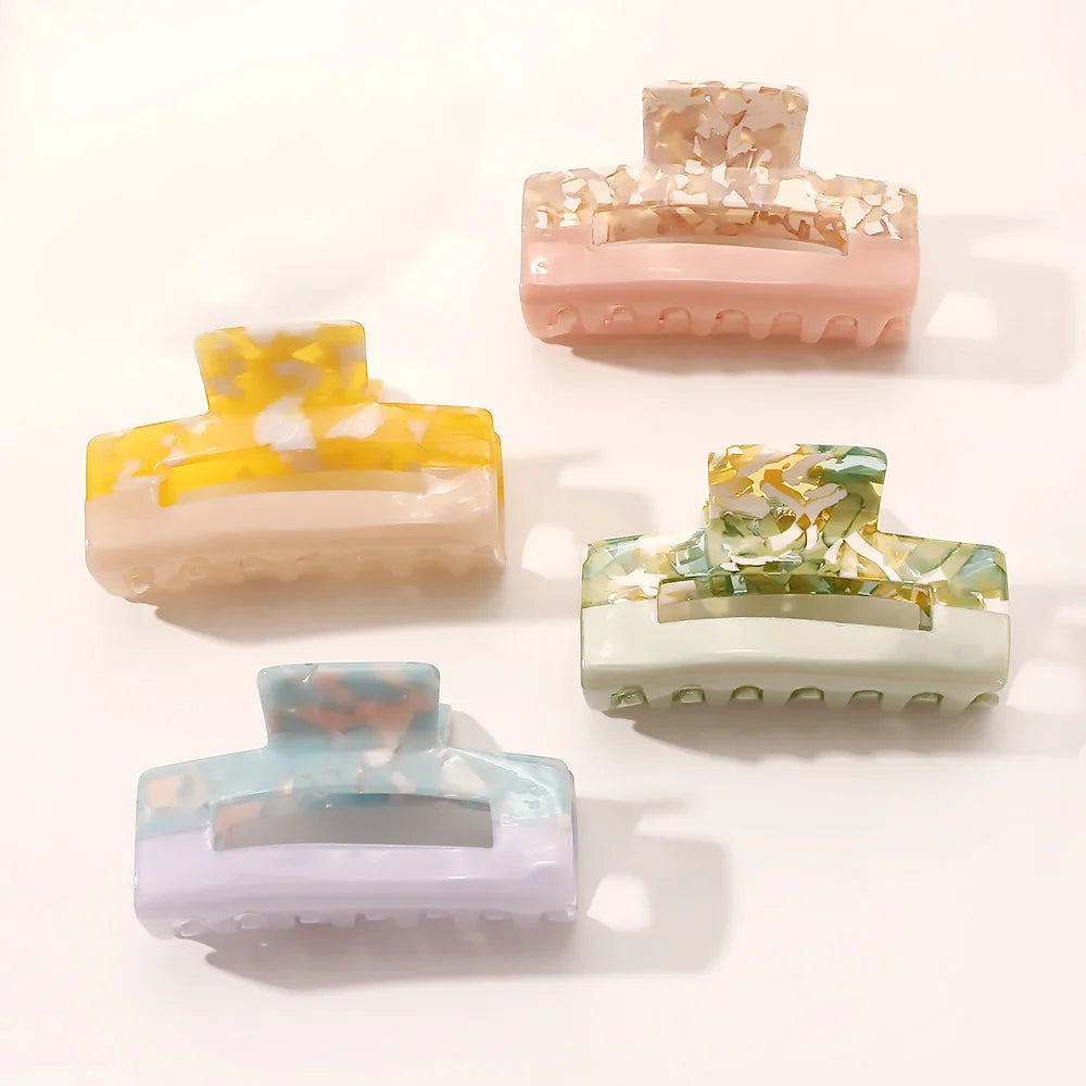 For Jachon 3 Inch Acetate Claw Hair Clip Mixed Color Cellulose Tortoise Shell Grip Pin Teeth Clamp for Women Hair Hair