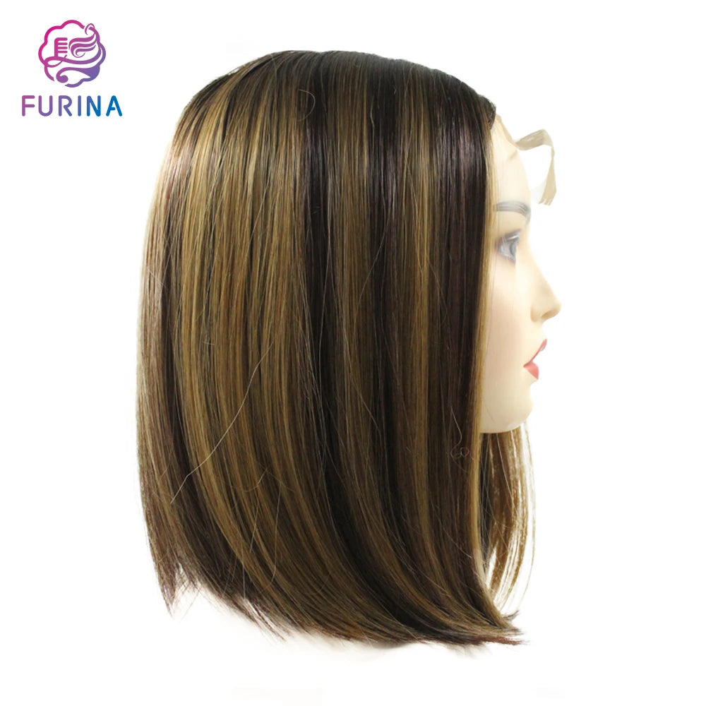 Furina Cheap Hot Sale Small Lace Front Synthetic Wigs Heat Resistant Fiber Cheap Synthetic Frontal Wigs for Women