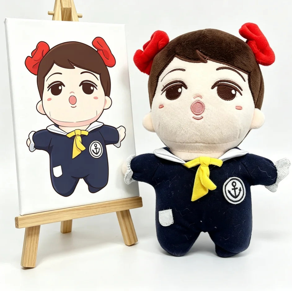New Fashion Lovely Stand up Custom Small Plush Doll Stuffed Korean Star Doll Kpop Plush Doll