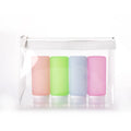 Factory Wholesale 30ml 60ml Silicone Travel Bottle Shower Gel Shampoo Travel Kit Accessories Bottle Set With Lid