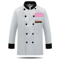 Factory Direct Sale Custom Long Sleeves Autumn Winter Unisex Kitchen Store Pizza Chef Uniform Chef Jacket Coat Diner Work Wear