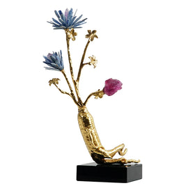 High Quality Home Natural Gold Crystal Cooper Crane Ornaments Nordic Table Bedroom Living Room Crane Bird Sculpture Decoration