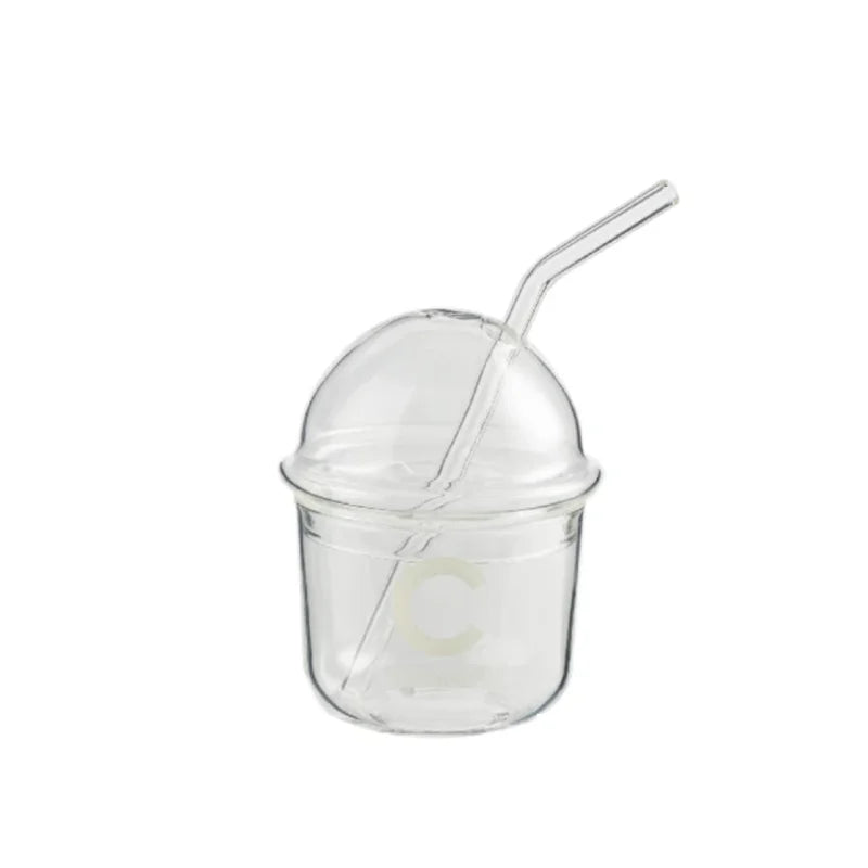Mini Glass Straw Cup