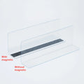 Hookei Magnetic Supermarket Retail Store Magnetic Clear Acrylic Plastic L Shape Shelf Divider for Metal Shelves