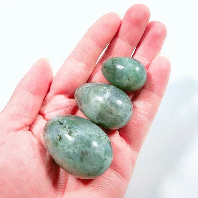 Huiying Labradorite Stone Yoni Eggs Natural Women Body Massage Stone Crafts