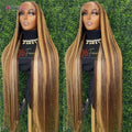 Cambodian Highlight Ombre Lace Front Human Hair Wigs P 4 27 Colored 13x4 Silk Bone Straight Lace Frontal Closure Wigs for Women