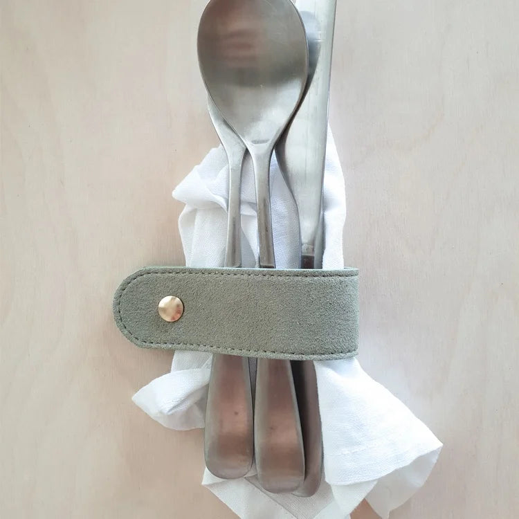 Suede Leather Napkin Holder Ring for Weddings and Parties Elegant Easter Serviette Rack