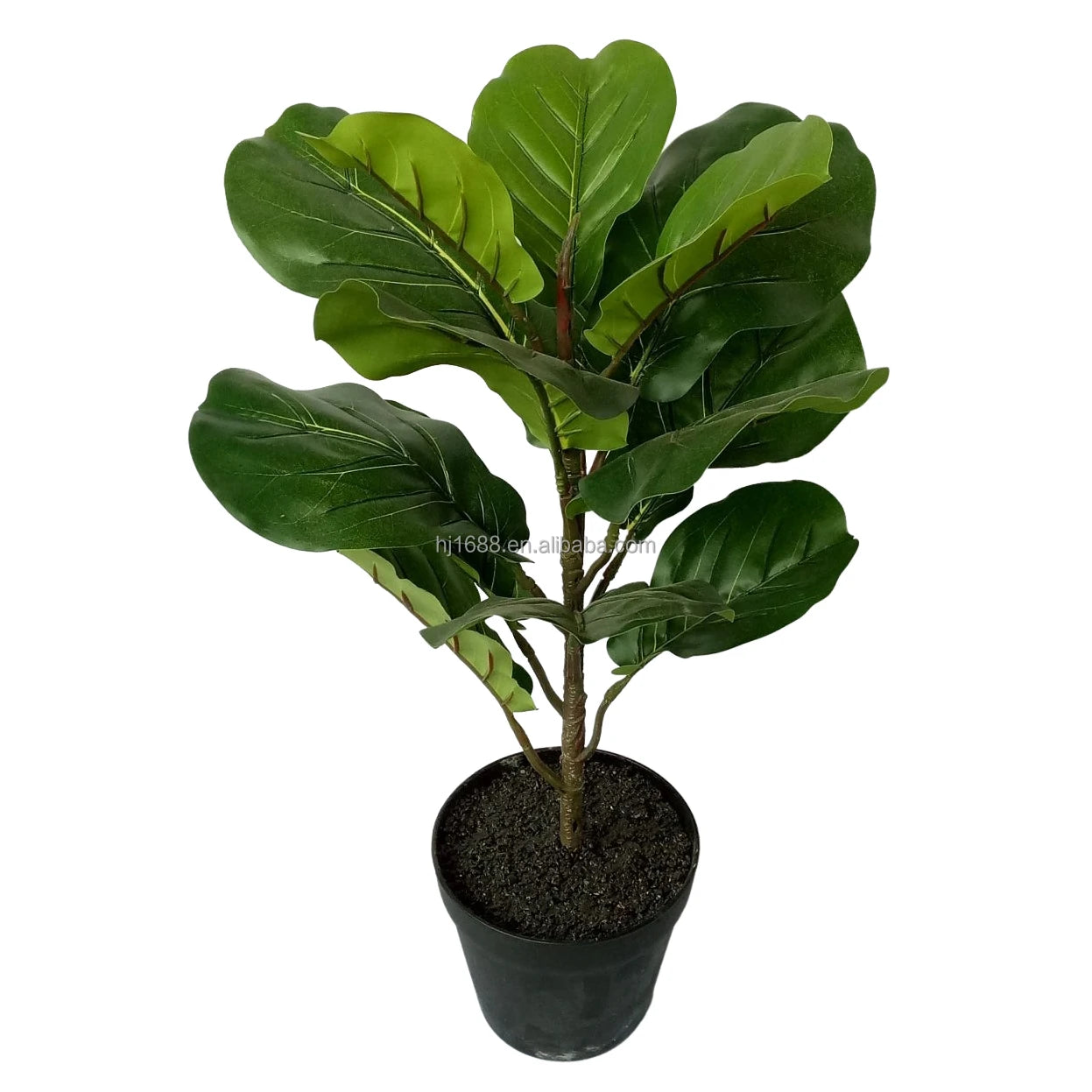 Factory Cheap Price Faux Indoor House Plant Greenery Artificial Fiddle Leaf Fig Without Pot for Office Entry Patio Hotel Decor