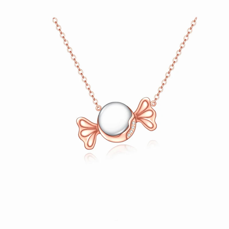Girls Accessories Jewelry 925 Sterling Silver Cute Candy Style  Pendant Necklace