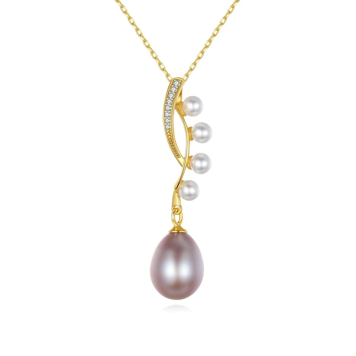 CZCITY S925 Link Chain Freshwater Pearl Pendant Cz Cute Fashion Silver Necklace for Woman 2026