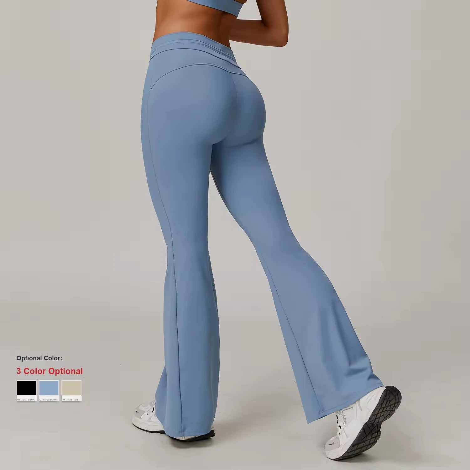 Women's High Waist Fitness Pants Custom High Quality UV Sun Protection Quick-Drying Breathable Flared Trousers for Yoga Leggings