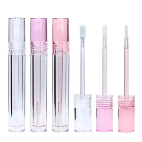 Custom logo Wholesale Packaging Design Lip Gloss Containers pink Lipgloss Tube with Wands