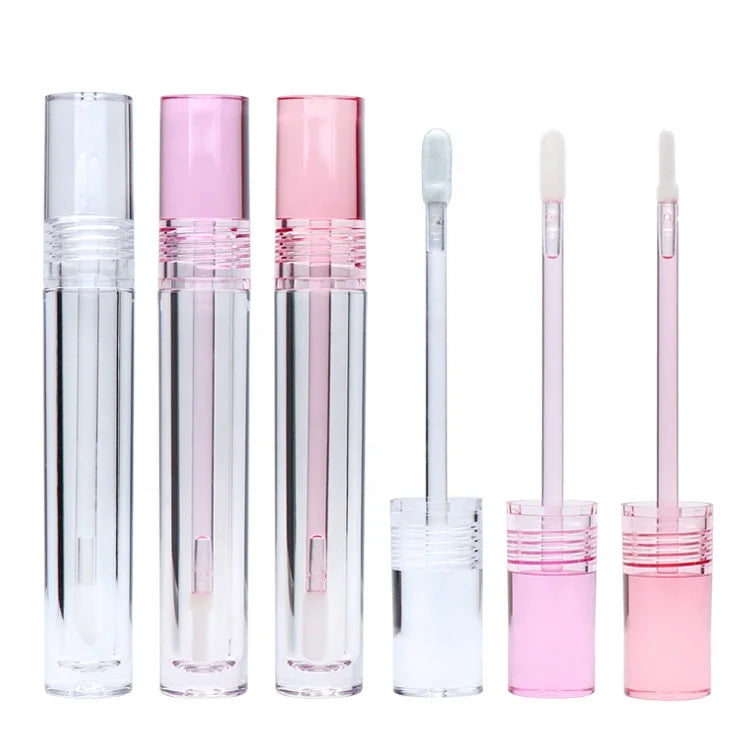 Custom logo Wholesale Packaging Design Lip Gloss Containers pink Lipgloss Tube with Wands