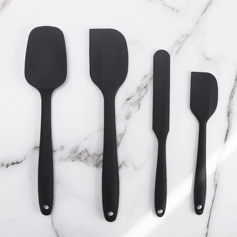 Hot Selling Factory Wholesale Kitchen Tools Four Piece Heat Resistant Cake Nonstick Silicone Spatulas Stirring Set