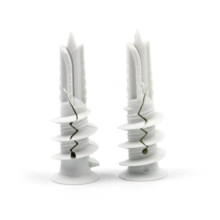 Wholesales 11*33mm Plastic Wall Anchor Natural White Self Drilling Drywall Anchor Wall Anchors for Drywall