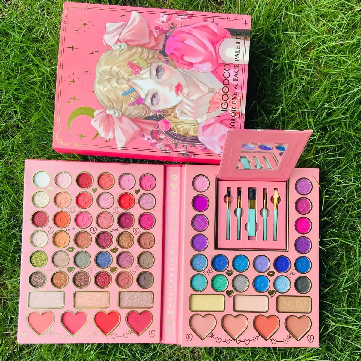 70 Color IGOODCO Eyeshadow  All Saints'DayPressed Glitter Eyeshadow Factory Direct Waterproof Includes Cosmetic Mirror