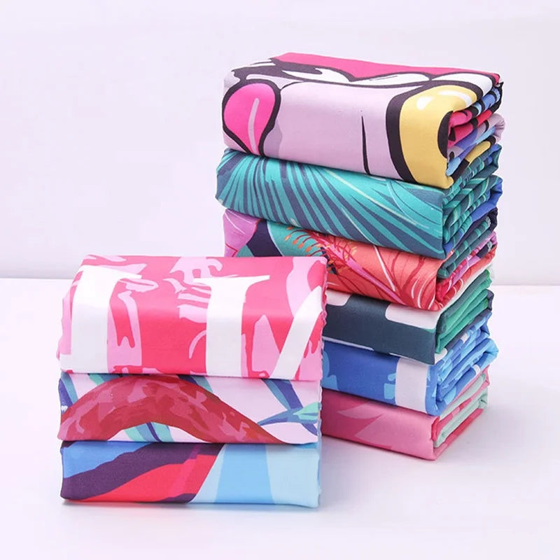 Quick Fast Dry Eco-Friendly Absorbent Soft Digital Printed Sand Free Proof Personalized Designer Microfiber Pool Beach Towel