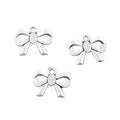 Charms Bow Bowknot Rosette 15x18mm Tibetan Silver Color Pendants Antique Jewelry Making DIY Handmade Craft