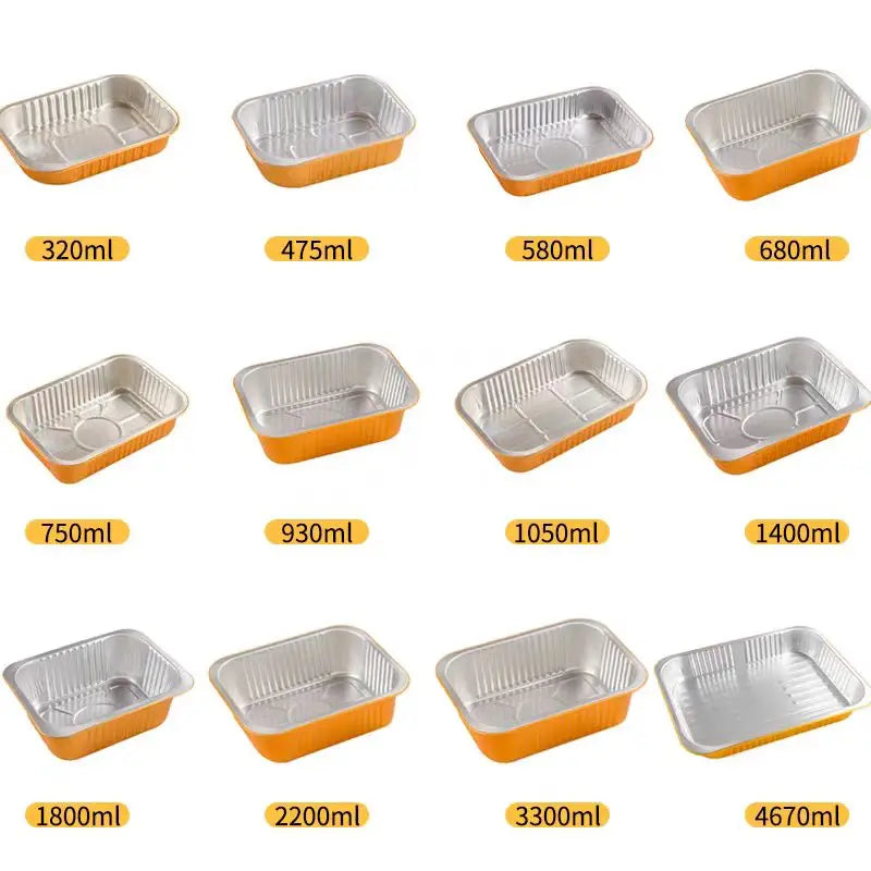 60ml    Disposable  Gold Smooth Aluminum Foil Containers for Sauce  Take-Away Heat Sealer PP Plastic