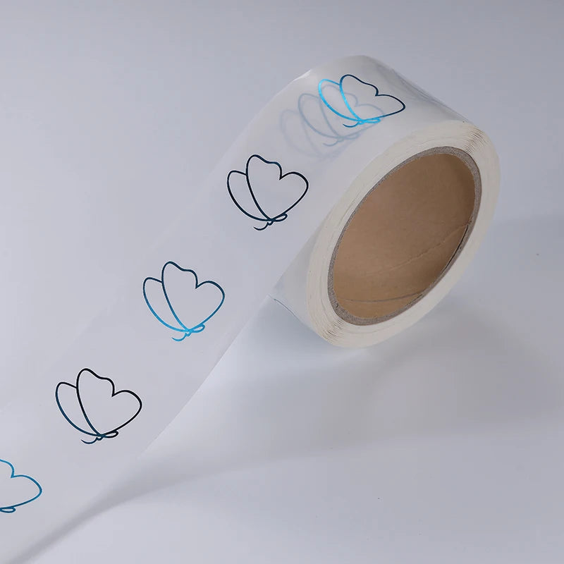 Custom Self-adhesive Round Transparent Label Gold Foil Sticker Roll