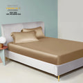 4 Pcs All Side champagne Silk Fitted Sheets 19mm Silk Satin Duvet Cover Set Luxury Mulberry Silk Bedding Set