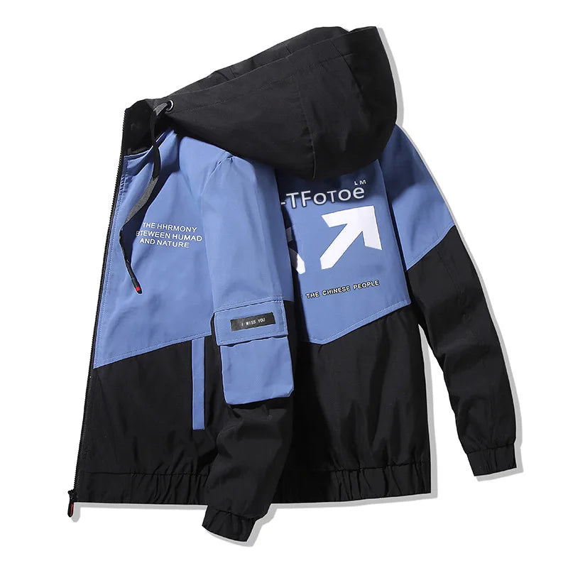 RTS Factory Wholesale Hoodie Polyester  Casual Outdoor and Windbreaker Jacket for Men