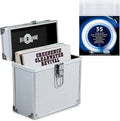 Durable 7\" Aluminium Vinyl Record EP Storage Case Vinyl Record Storage Box
