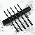 Custom Logo 10pcs Makeup Brush Set with Black Vegan Synthetic Hair Plastic Handle for Concealer and Face Application