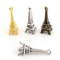 30pcs/lot 24x8mm Antique Silver Plated Bronze Gold Eiffel Tower Charms Pendant:DIY Jewelry Supplies for Bracelet Necklace