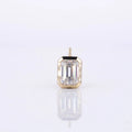 9k Yellow Solid Gold 5x7MM Emerald Cut DEF VS Moissanite Pendant