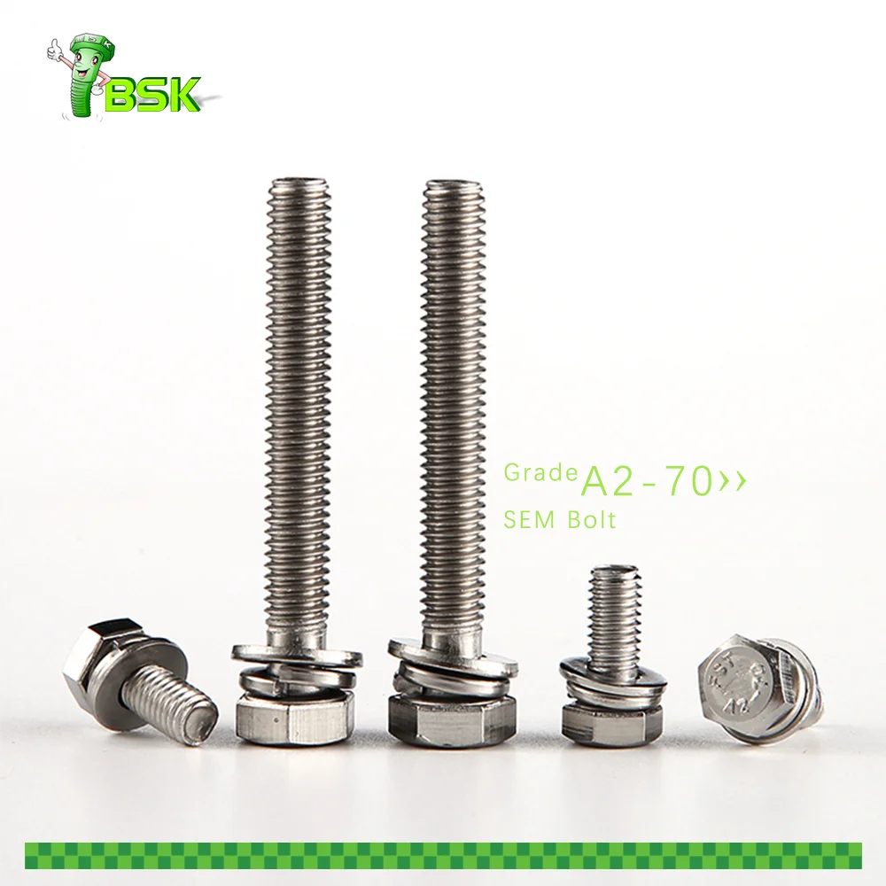 Factory Stock A2 70 Stainless Steel Bolts M8 M10 Stainless Steel A2 Bolts Hex Head Bolt