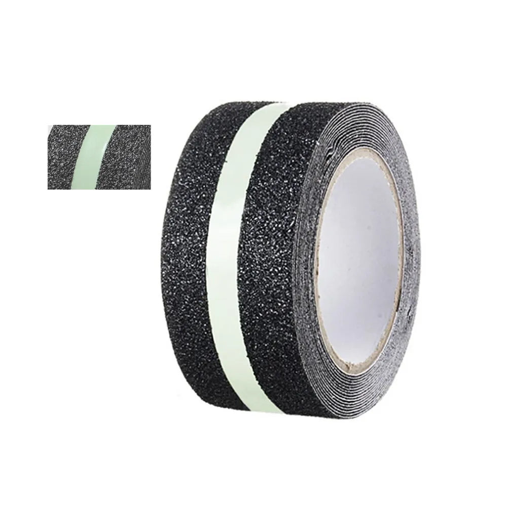 Anti Slip Traction Tape with Glow in Dark Green Stripe 2 Inch X 16.4 Foot  Polyester Material