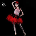Red Dance Dresses Fashion Tutu Skirt Performance Wear OEM/ODM Stage & Dance Wear Stage Skirt 17AX1001