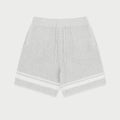Custom Design logo Vintage Wholesale Blank Sport Summer  Cotton Mesh Crochet Knitted Contrast Stripe Shorts