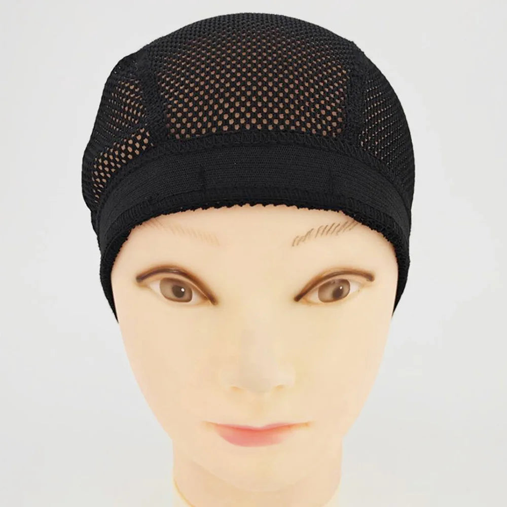 Factory Wholesale Price Big Hole Mesh Dome Large Hole Black Dome Caps Make Wigs Elastic Band Wave Cap Wig Cap Hair Nets