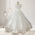 2023 Real Images Arabic Glitter Shiny Princess Ball Gown Wedding Dresses Luxury Gorgeous Custom Made Floor Length Wedding Gowns