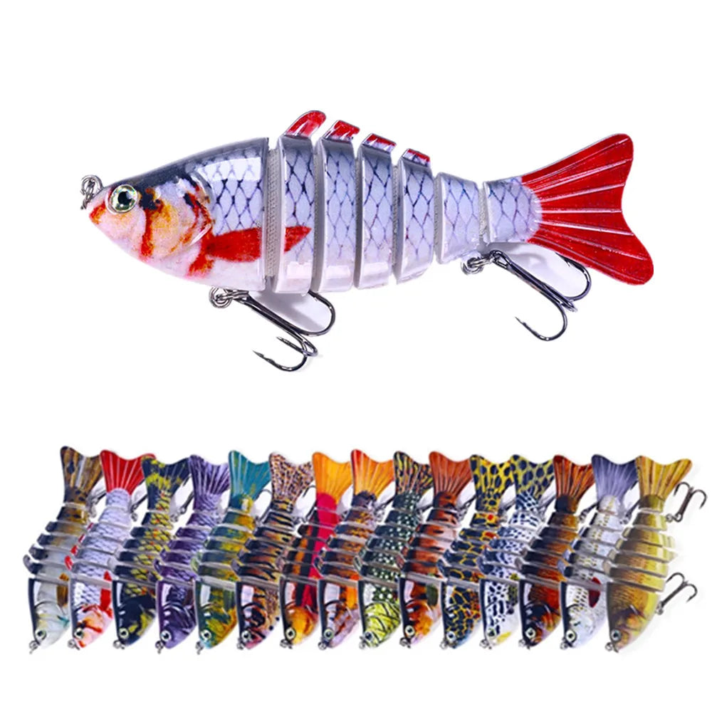 9.7cm-14.5g Multi-Jointed Fishing Lure Hard ABS  Artificial Lure Bait Perch Bass Fishing