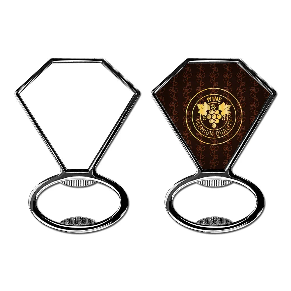 Sublimation Metal Fridge Magnets Custom Logo Stainless Steel Beer Bottle Opener for Kitchen