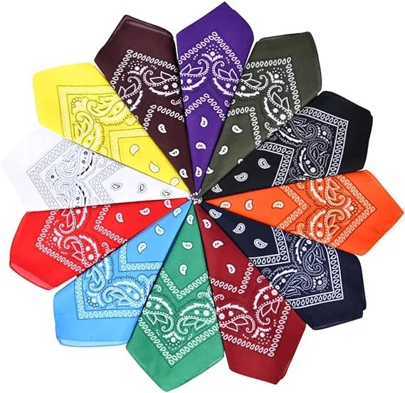 Factory Multifunctional Bandana Classic Colourful Square Printed Headwear Custom Design Bandana With Logo