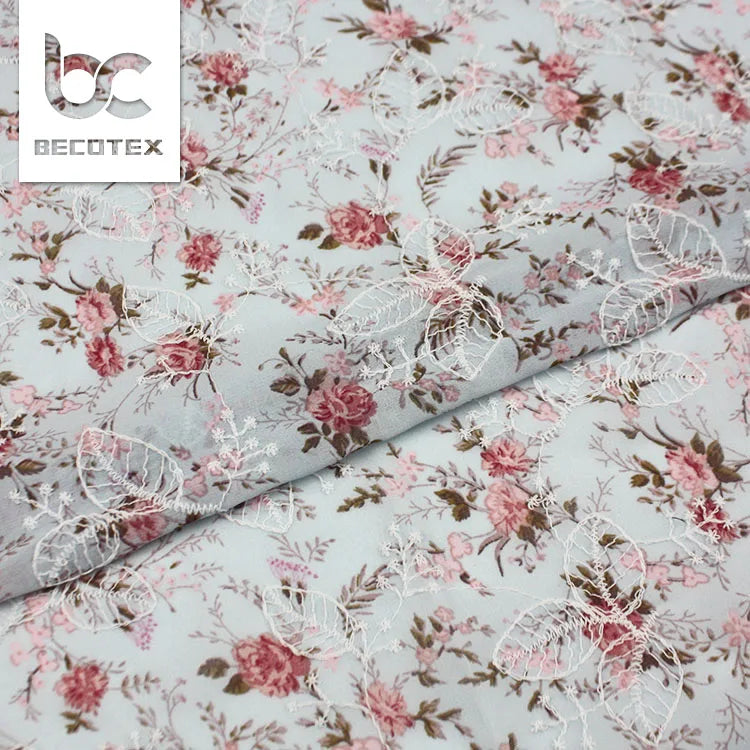 2026 Wholesale Fancy Embroidered Printed Chiffon Fabrics for Clothes