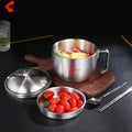 Japanese Ramen Instant Noodles Bowl Kids Bento Box  Foldable  Lunch Boxes Stainless Steel Noodles Bowl