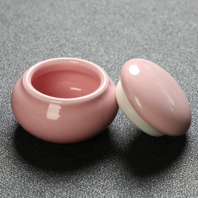 Modern Color Cracked Ceramic Sealed Storage Tank Travel Portable Tea Caddy Tea Set Necklace Ring Jewelry Storage Box Home Decor