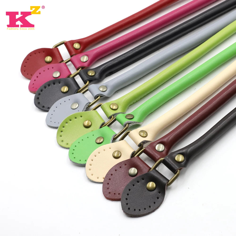 Handle Bag Straps Genuine Leather 40cm/50cm/60cm Handle Belt Shoulder Bag Handles Replacement for Handbags Strap DIY Accessories