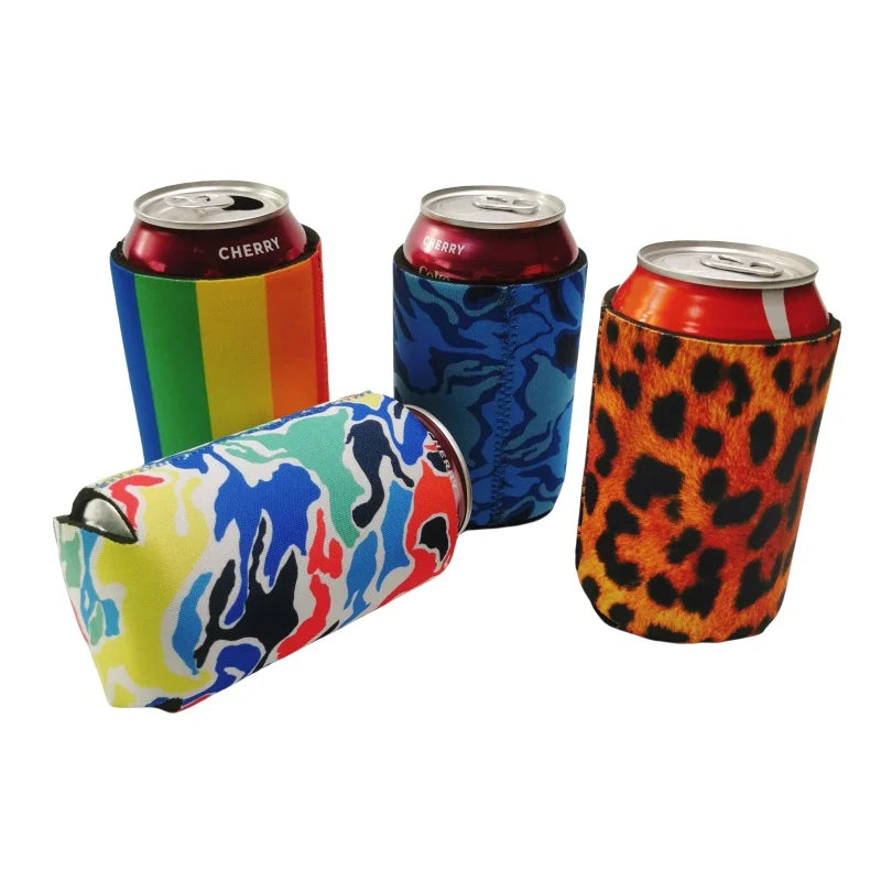 330ml 12oz Reusable Neoprene Soda Drink Beer Beverage BBQ Cola Can Hugger Collapsible Can Huggies Christmas Birthday Can huggies